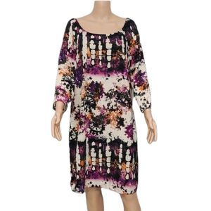 BEIGE BY ECI DRESS OR TUNIC 3/4 SLEEVE SIZE 14